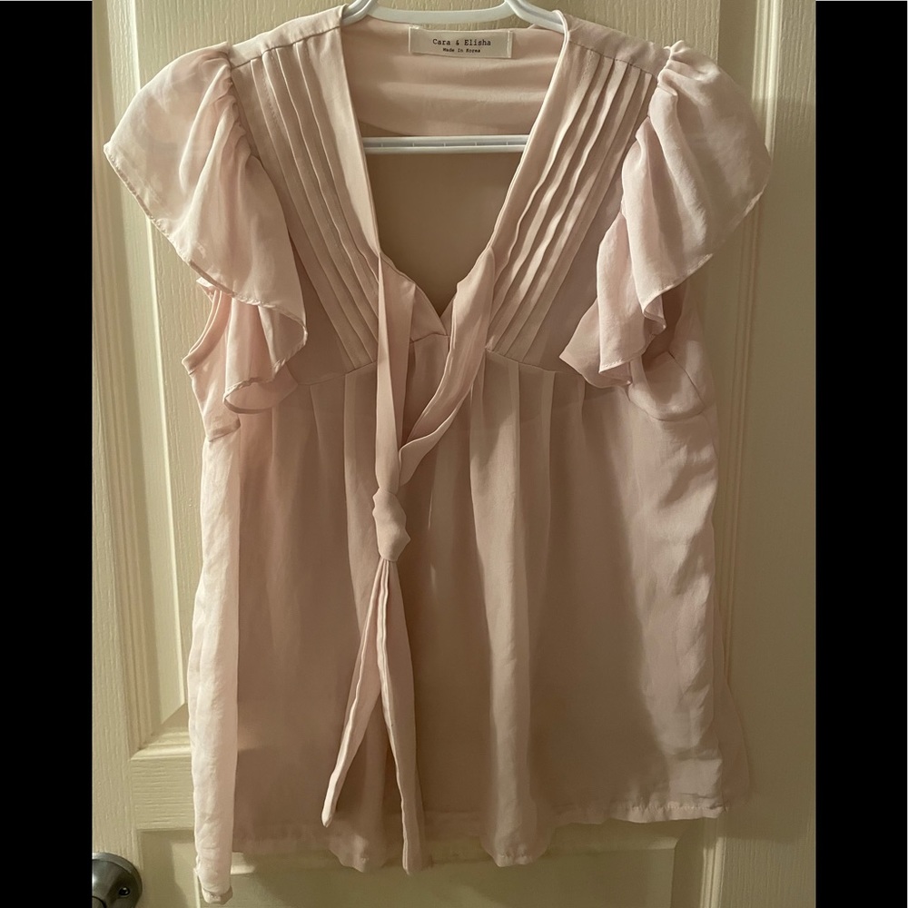Pinkish flowy top